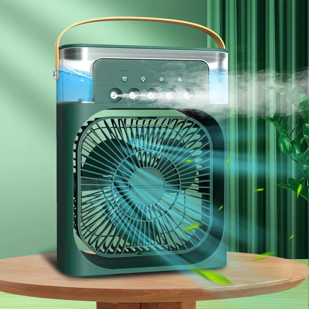 Ventilador de aire acondicionado portátil, humidificador del refrigerador de aire pequeño para el hogar, ventilador de hidrorefrigeración, ajuste de aire portátil para oficina, 3 velocidades