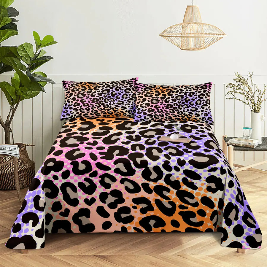 Juego de sábanas de camuflaje, ropa de cama, fundas de almohada, tamaño Queen King, doble, 220x240, leopardo para dormitorio, suave, doble, individual