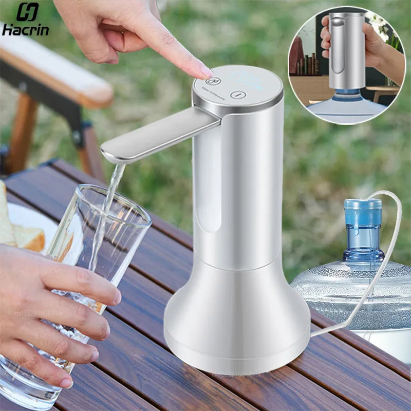 Bomba eléctrica para botellas de agua, dispensador automático de agua de 19 litros, bomba plegable para botellas de agua de escritorio, recargable H3