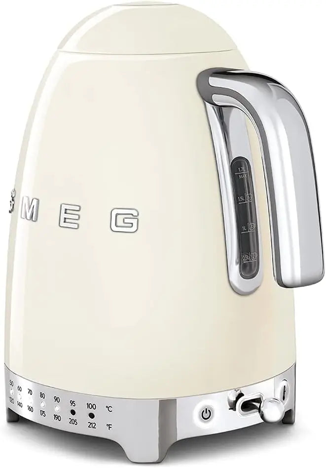 Smeg Cream Stainless Steel 50's Retro Variable Temperature Kettle