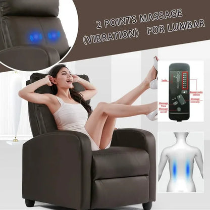 Silla reclinable para sala de estar, sofá reclinable de masaje, sofá individual, asiento de cine en casa, silla de lectura