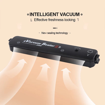 Vacuum Sealer Packaging Machine 220V/110V Household Food Vacuum Sealer Film Sealer Vacuum Packer Including 15Pcs Bags