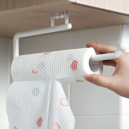 Kitchen Tissue Holder Hanging Toilet Roll Paper Holder Towel Rack Kitchen Bathroom Cabinet Door Hook Holder Organizer