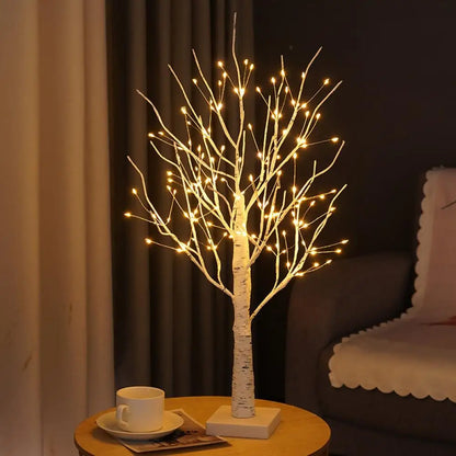 USB 144 LED luces de árbol de abedul luz de rama brillante lámparas LED nocturnas adecuadas para el hogar dormitorio boda fiesta decoración de Navidad