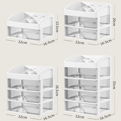 Cajón de joyería, Caja de almacenaje para maquillaje, caja de almacenamiento de plástico para maquillaje de gran capacidad, esmalte de uñas, lápiz labial, cajas de almacenamiento de cosméticos para el cuidado de la piel