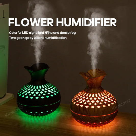 Humidificateur de Grain de bois 300ml, diffuseur d'arôme USB, atomiseur, humidificateur domestique, Instrument hydratant, humidificateur de bureau