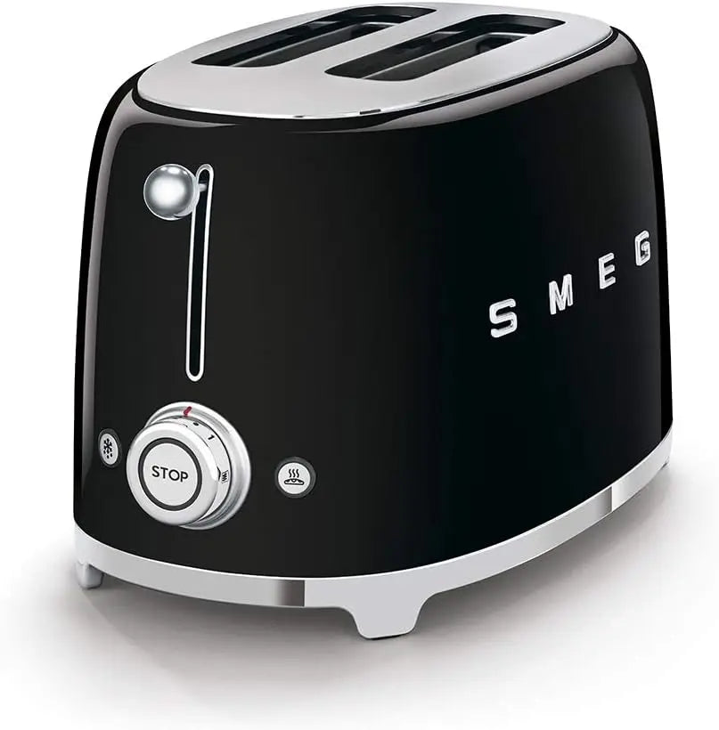 SMEG 2 Slice Toaster with Sandwich Racks, Black