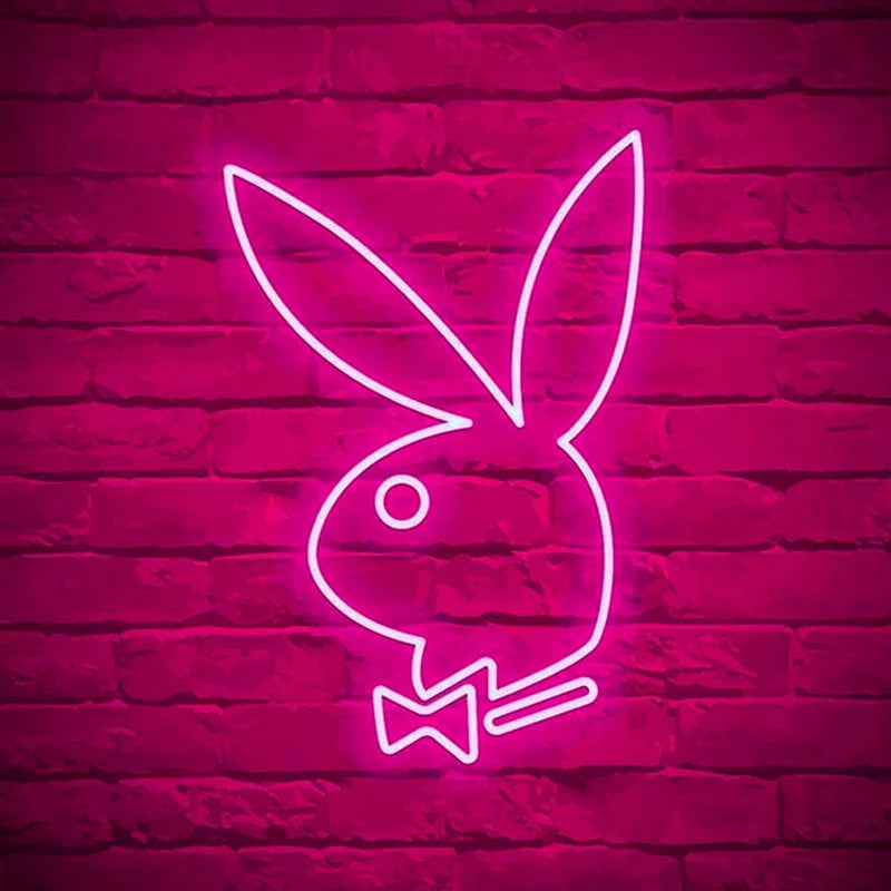 LED Neon Acrylic Rabbit Shape Sign Light Indoor Bedroom Livingroom Decorative Lamp Christmas Party Wedding Holiday Neon Flamingo