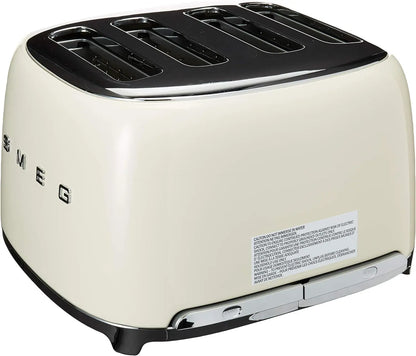 Tostadora Smeg 50s Retro Line Crema Ranura 4x4