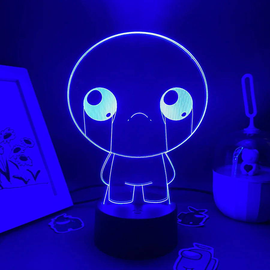 Juego popular The Binding of Isaac Rebirth, luz nocturna 3D Led neón, regalo de cumpleaños para novio, jugador, decoración de dormitorio infantil, lámpara de Lava Isaac