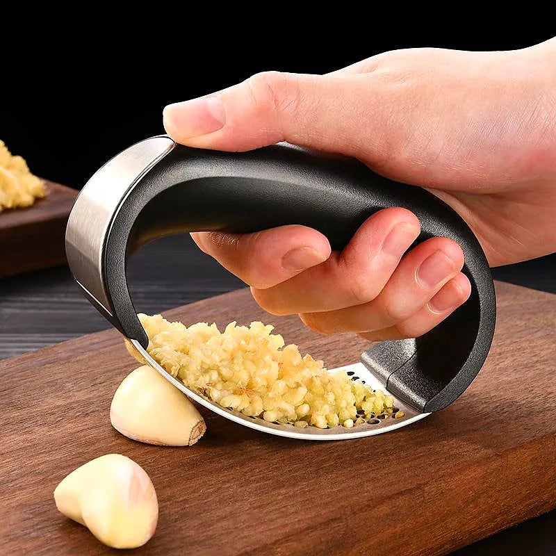 Prensa trituradora de ajo de acero inoxidable, picadora Manual de ajo, herramienta para picar ajo, herramientas para frutas y verduras, accesorios de cocina