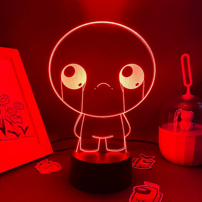 Juego popular The Binding of Isaac Rebirth, luz nocturna 3D Led neón, regalo de cumpleaños para novio, jugador, decoración de dormitorio infantil, lámpara de Lava Isaac