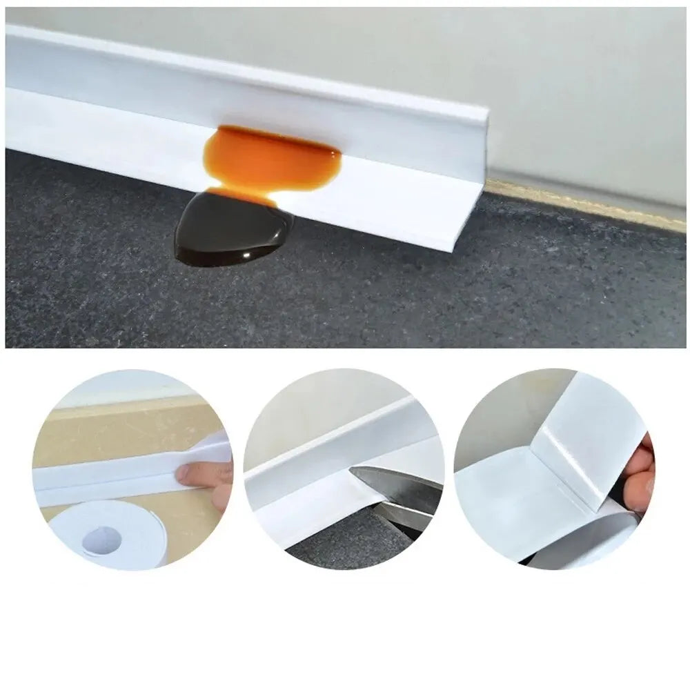 Autocollants muraux imperméables pour salle de bains, 1 pièce, bandes d'étanchéité en PVC, bandes adhésives pour bord d'évier, accessoires de cuisine et de salle de bains