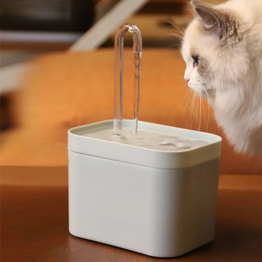 Filtre de fontaine d'eau Ultra silencieux pour chat, distributeur d'eau intelligent et automatique pour chien et pompe de prévention de l'épuisement professionnel, filtre de recirculation de 1,5 l