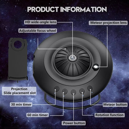 Projecteur d'étoiles de planétarium 8 en 1, projecteur de galaxie réglable à 360 °, veilleuse de planètes, lampe LED pour enfants, cadeau pour chambre à coucher, décoration de la maison