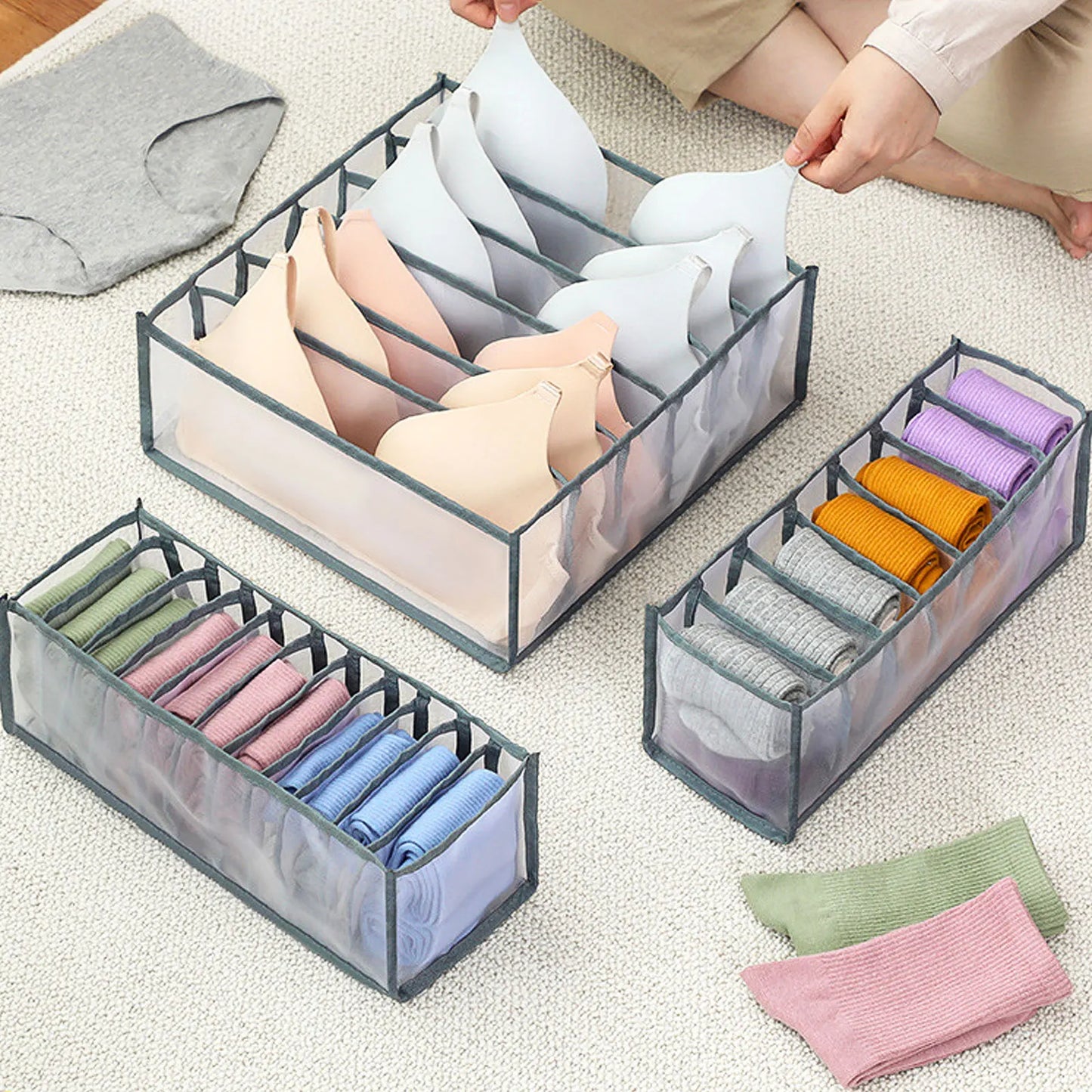 Closet Organizer Underwear Organizer For Wardrobe Clothes Organizers Cabinets Drawer Organizers Bra Socks Storage Organizer Box