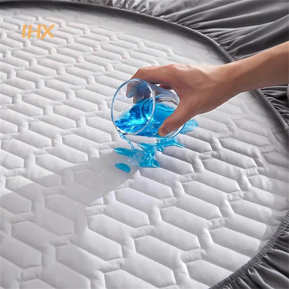 Waterproof Thicken Mattress Pad Protector Skin-Friendly Durable Fitted Sheet Bed Cover Latex Mat Cover 150x200 180x200 160x200