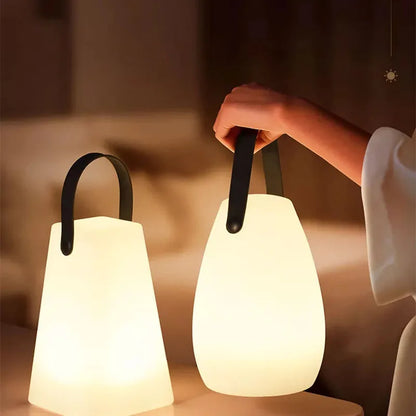 Luz LED nocturna con control remoto, luz portátil para dormir, ambiente circular para el hogar, luz de noche, luz para acampar al aire libre