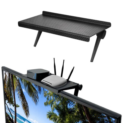 Organizador para el hogar, estante superior ajustable para pantalla de TV, Monitor de ordenador, soporte de exhibición de escritorio, estante para TV, soporte para enrutador, estante de almacenamiento