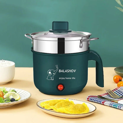 Electric Cooker Pot Mini Non-stick Cooking Machine Single/Double Layer Hot Pot Multifunction Electric Heater Pot for Home