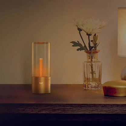 Yeelight – bougie rechargeable jaune, lampe de table de chevet, pour chambre à coucher, salon, rencontres, lumière d'ambiance à intensité variable