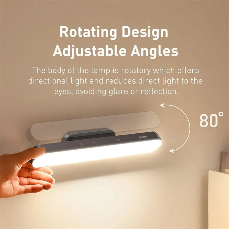 Baseus-Lámpara colgante de luz nocturna LED magnética para mesa, lámpara de escritorio con atenuación continua, luz de armario recargable para dormitorio y cocina