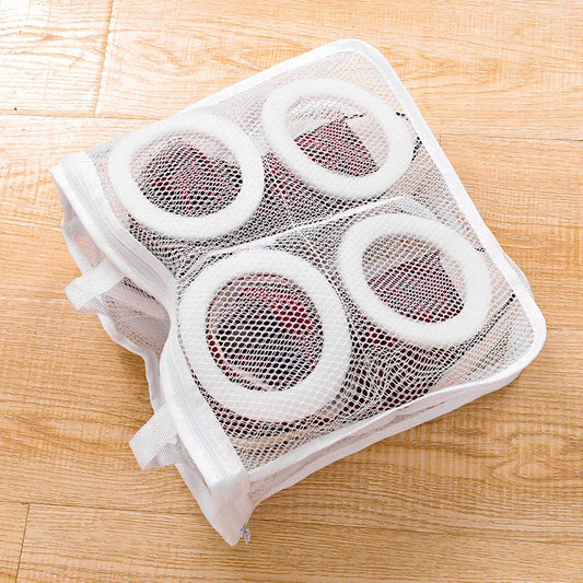 Washing Machine Shoes Bag Travel Shoe Storage bags Portable Mesh Laundry bag Anti-deformation Protective Shoes Airing Dry Tools