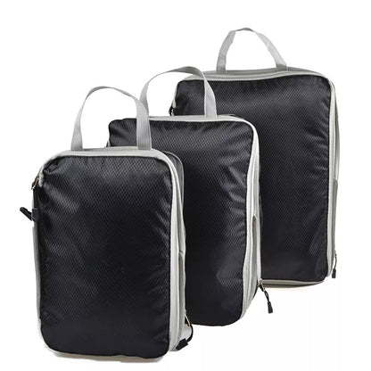 Bolsa de almacenamiento de viaje, cubos de embalaje comprimibles, Maleta de viaje plegable impermeable, portátil de nailon con bolso, organizador de equipaje