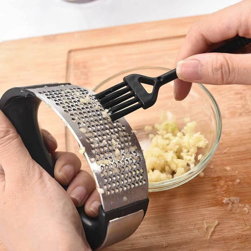 Stainless Steel Garlic Press Crusher Manual Garlic Mincer Chopping Garlic Tool Fruit Vegetable Tools Kitchen Accessories Gadget