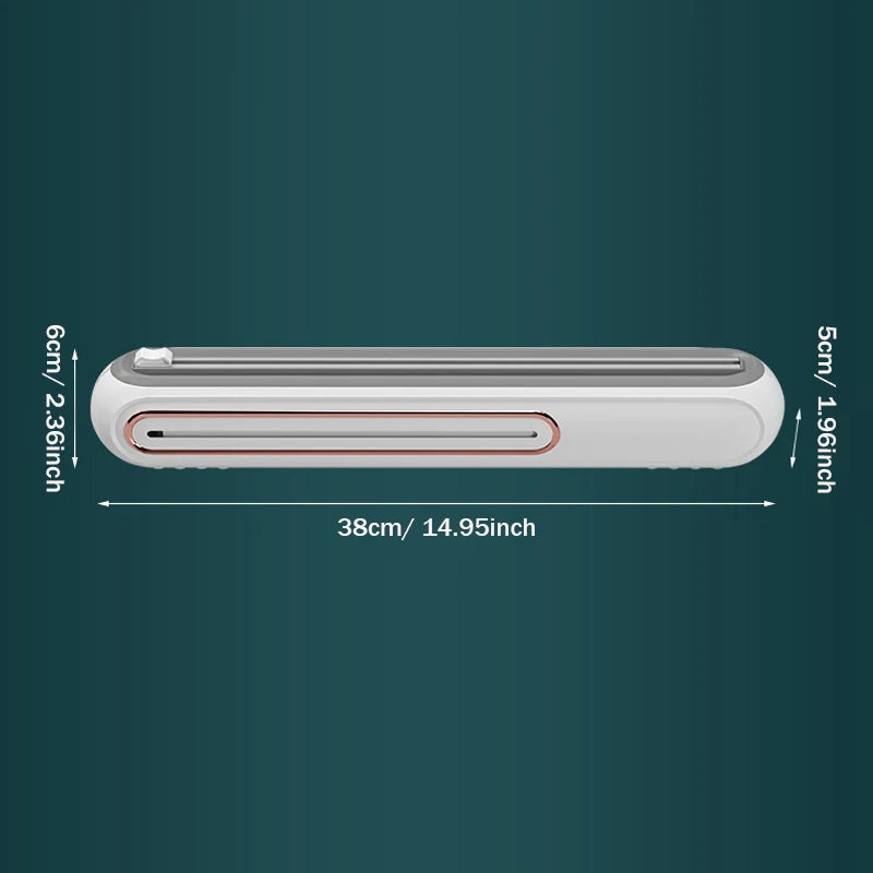 Dispensador magnético de envoltura de plástico recargable con cortador, cortador dispensador de papel de aluminio y estaño, herramienta de cocina dispensadora de envoltura de película