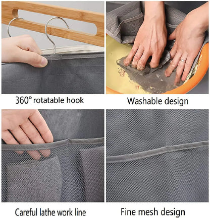 Double Sides Underwear Storage Hanging Bag Dormitory Home Wardrobe Hanging Wall Foldable Bag Underpants Socks Organizer