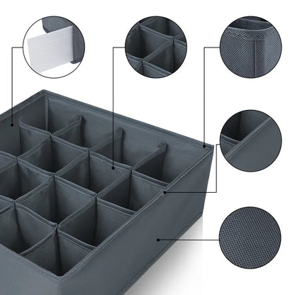 Caja de almacenamiento de calcetines para sujetador de ropa interior, organizador de cajón de armario, bragas, organizadores de bufandas, armario de dormitorio, organizador de almacenamiento de ropa