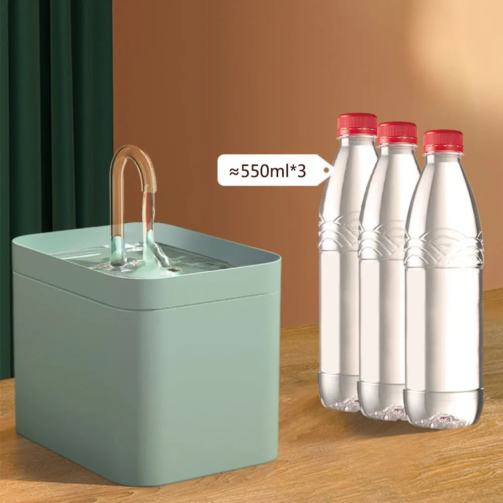 Filtro de fuente de agua para gatos ultrasilencioso, dispensador de agua automático inteligente para perros y bomba de prevención de desgaste, filtrina de recirculación de 1,5 l