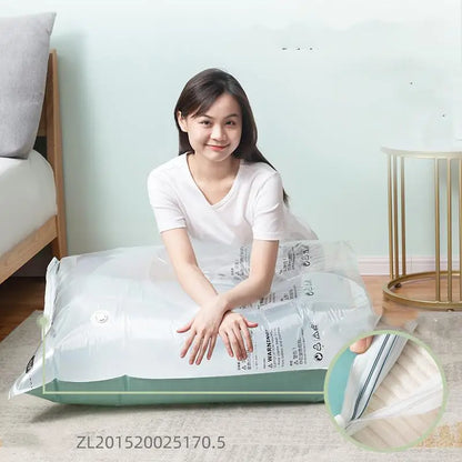 No Need Pump Vacuum Bags Large Plastic Storage Bags for Storing Clothes blankets Compression Empty Bag Covers Travel Accessories