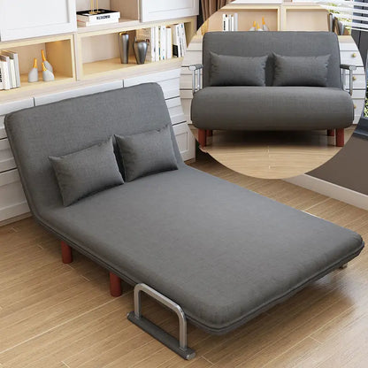 IHOME 65CM sofá cama plegable Simple gris apartamento pequeña familia silla reclinable Simple sofá cama plegable individual 2024 Dropshopping