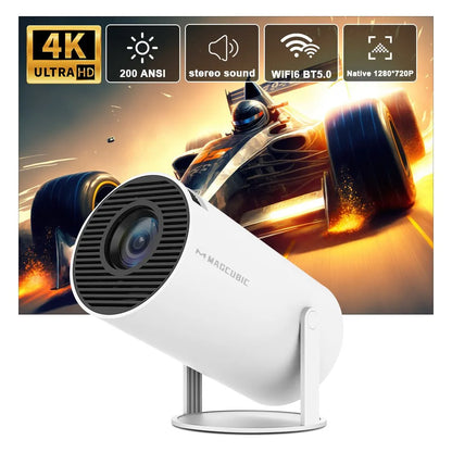 Projecteur Magcubic Hy300 4K Android 11 double Wifi6 200 ANSI Allwinner H713 BT5.0 1080P 1280*720P Home cinéma projeteur extérieur