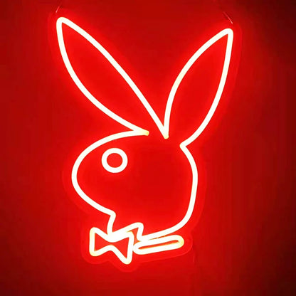 LED Neon Acrylic Rabbit Shape Sign Light Indoor Bedroom Livingroom Decorative Lamp Christmas Party Wedding Holiday Neon Flamingo