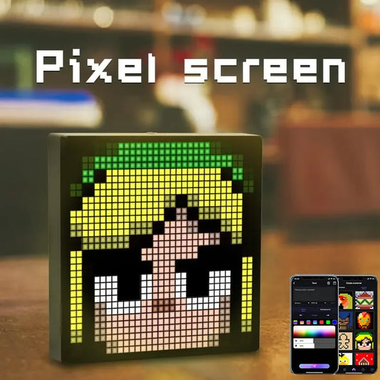 Smart LED Pixel Display Veilleuse APP Contrôle Programmable Écran DIY Texte Animation Photo Cadre Pixel Art Décor À La Maison Salle De Jeux