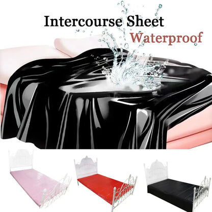 PVC 100% Waterproof Adult Bedsheets Bed Cover Sexual Game Intercourse Flat Sheet Spa Coverlet Double Single Queen Size Coverlid