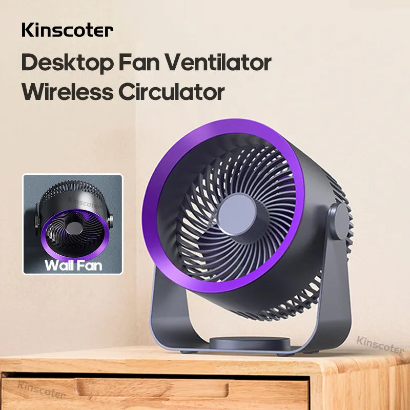 KINSCOTER Multifunctional Electric Fan Circulator Wireless Portable Home Quiet Ventilator Desktop Wall Ceiling Fan Air Cooler