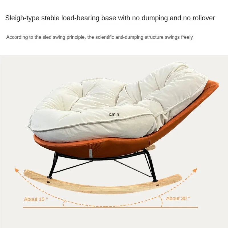 Lazy Couch Penguin Rocking Chair Adult Lounge Snail Balcony Home Indoor Leisure Rocking Chair  Lounge Chair Rocking sofa