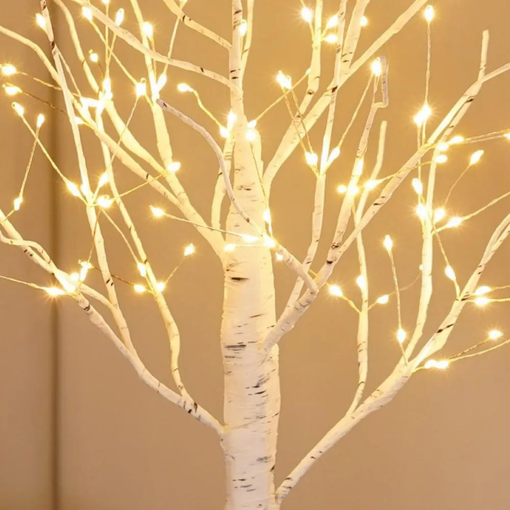 USB 144 LED luces de árbol de abedul luz de rama brillante lámparas LED nocturnas adecuadas para el hogar dormitorio boda fiesta decoración de Navidad