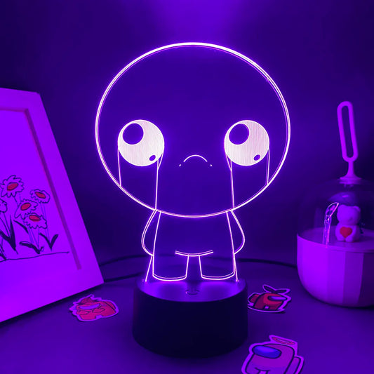 Jeu chaud la reliure d'Isaac renaissance 3D Led néon veilleuse cadeau d'anniversaire pour petit ami Gamer enfant chambre décor Isaac lampe à lave