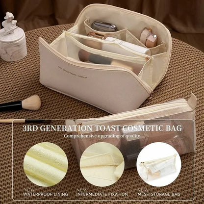 Kit de almacenamiento de cosméticos, neceser de viaje de gran capacidad, bolsa de maquillaje Ins Advanced Sense, bolsa de almacenamiento de cosméticos portátil, 2 uds.