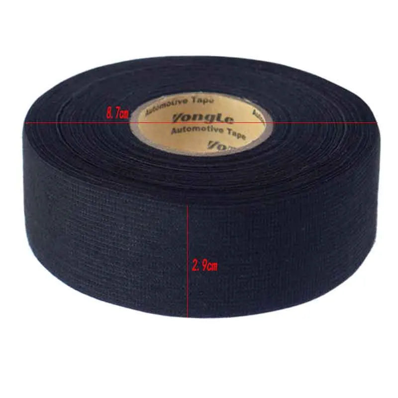 A Roll 25M Adhesive Cloth Fabric Tape Cable Looms Wiring Harness For Car Auto Black Wiring Harness