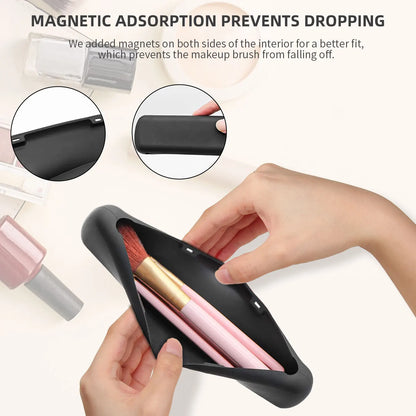 Silicone Makeup Brush Storage Bag Waterproof Makeup Brush Travel Holder Magnetic Portable Cosmetic Bag Multipurpose FreeShipping