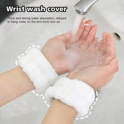 Wrist Washing Belt Soft Microfiber Towel Wristbands For Washing Face Water Absorption Washing Prevent Wetness Wrist Washband