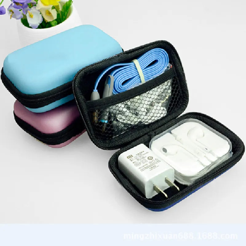 Sundries Travel Storage Bag Charging Case for Earphone Package Zipper Bag Portable Travel Cable Organizer Electronics Storage