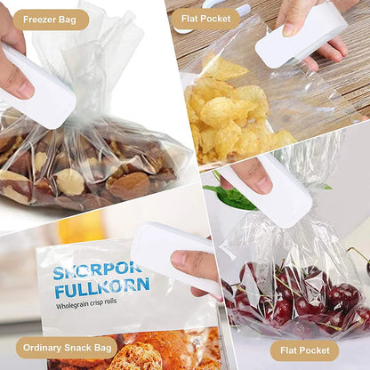 Mini máquina de sellado de bolsas térmicas, sellador de paquetes de bolsas de plástico térmico, cierre de bolsas de alimentos, sellador portátil, embalaje, accesorios de cocina