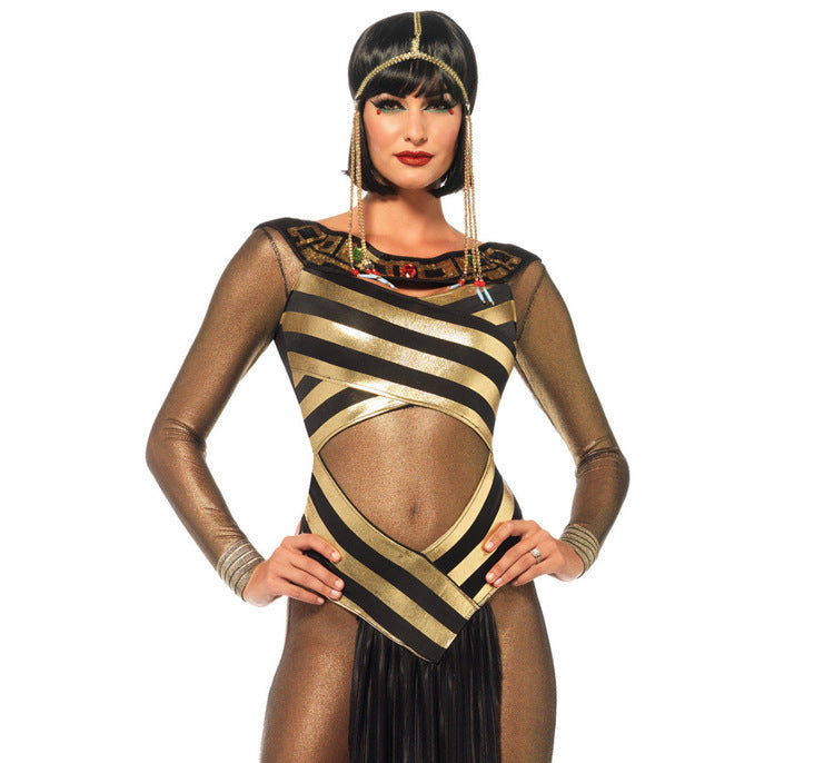 Disfraz de diosa griega de Halloween, uniforme de Cleopatra antigua